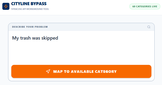 Cityline Workaround Dashboard