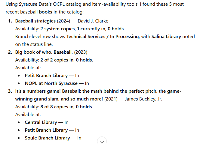 OCPL catalog and availability search